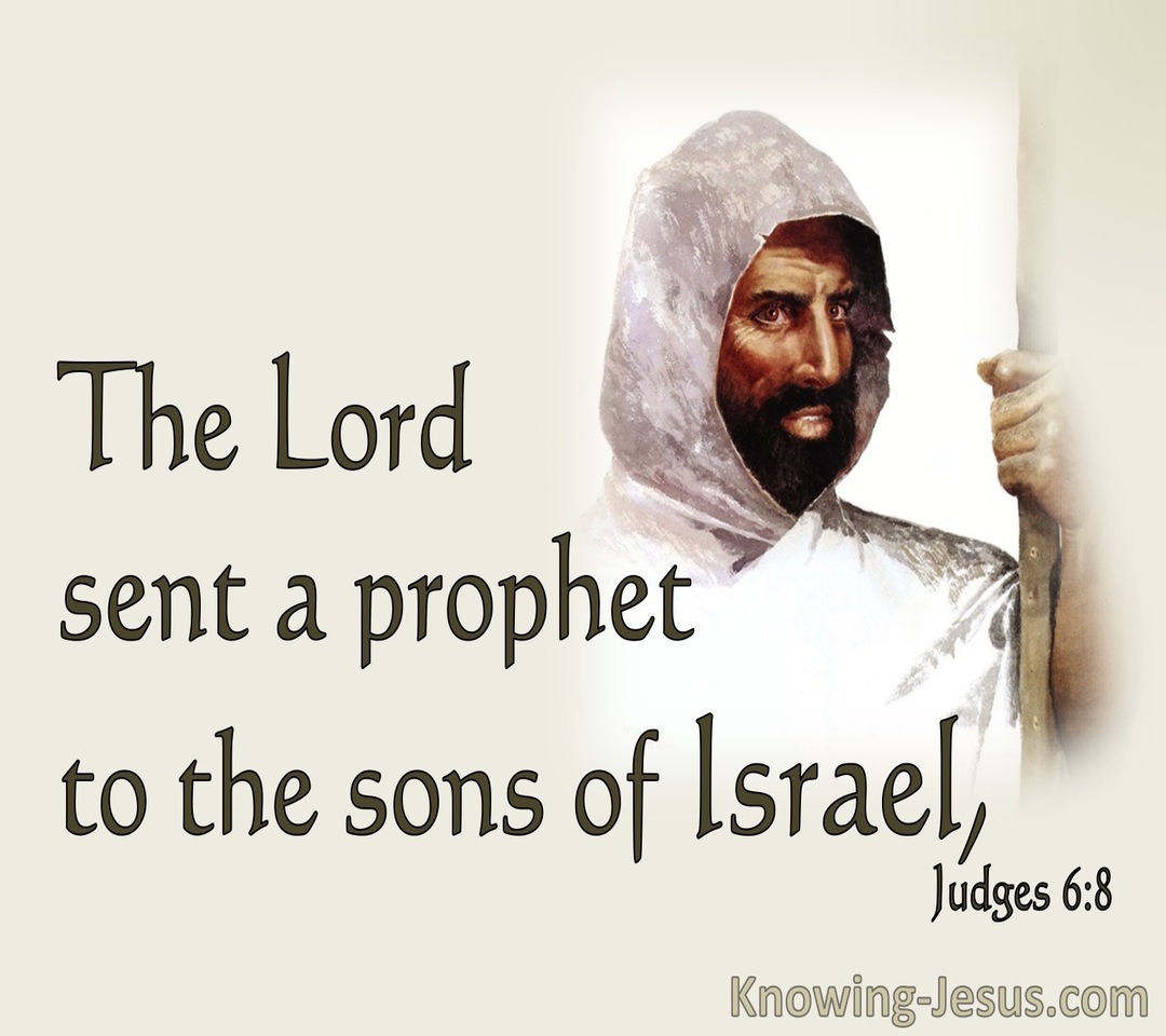 Judges 6:8 The Lord Sent A Prophet (beige)